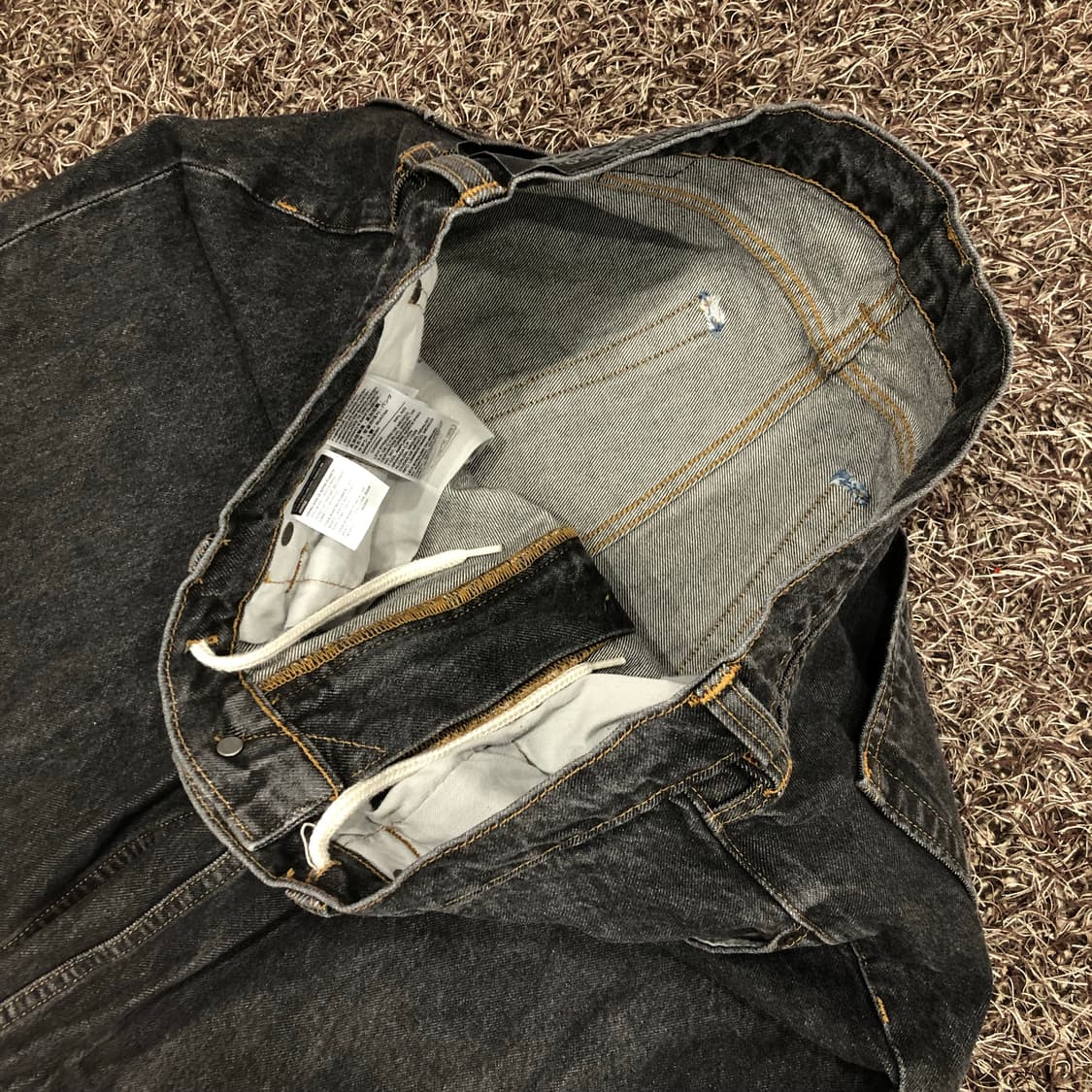 리바이스 슈퍼 배기 블랙진 데님 팬츠 상품이미지3