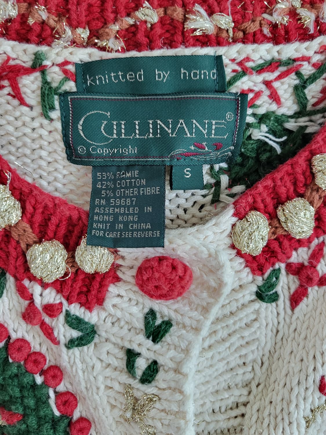 크리스마스 오너먼트가 가득한 베이지 니트🎄 상품이미지7