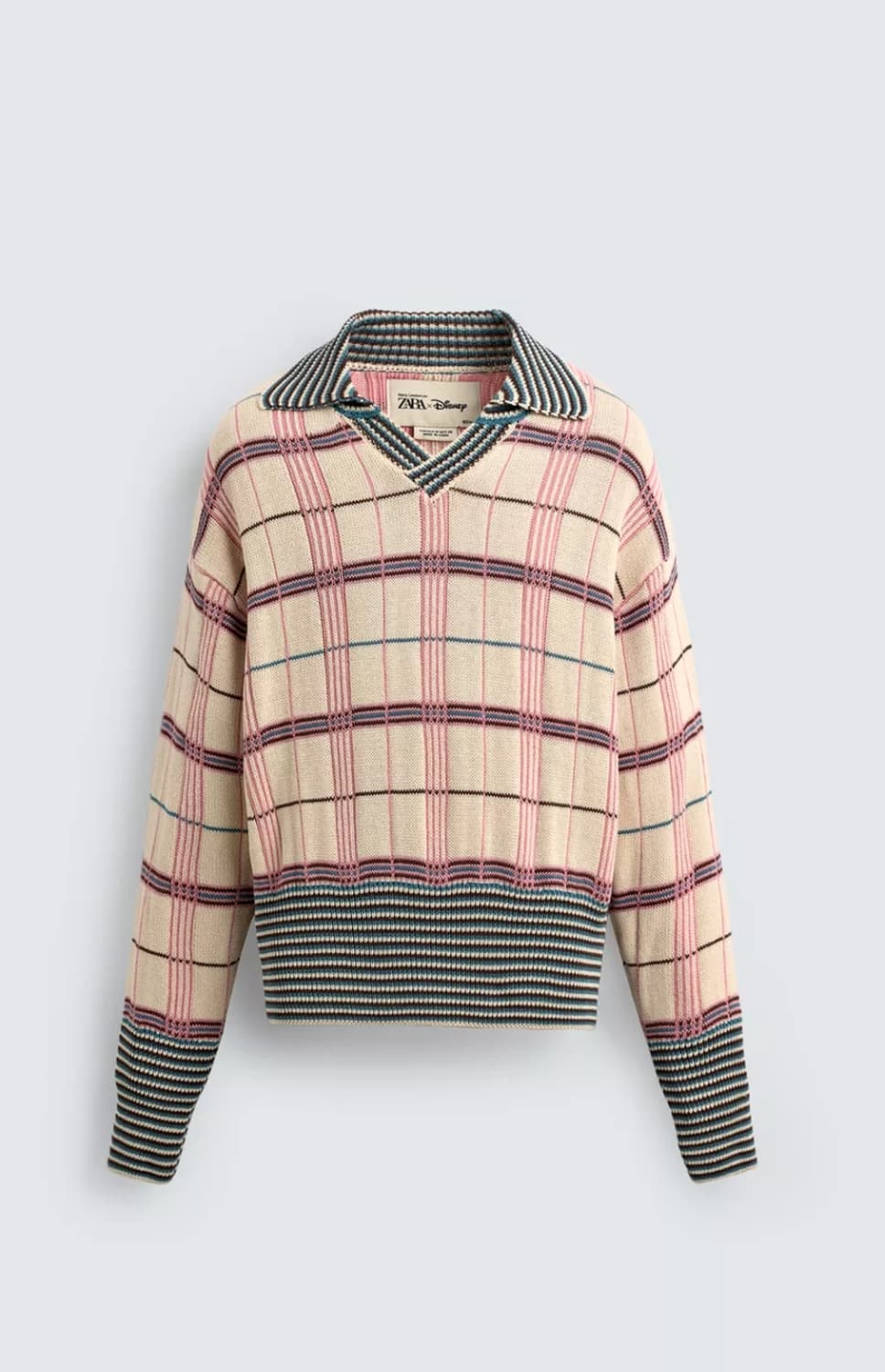 자라 X 디즈니 자카드 니트 폴로셔츠 XL 상품이미지1