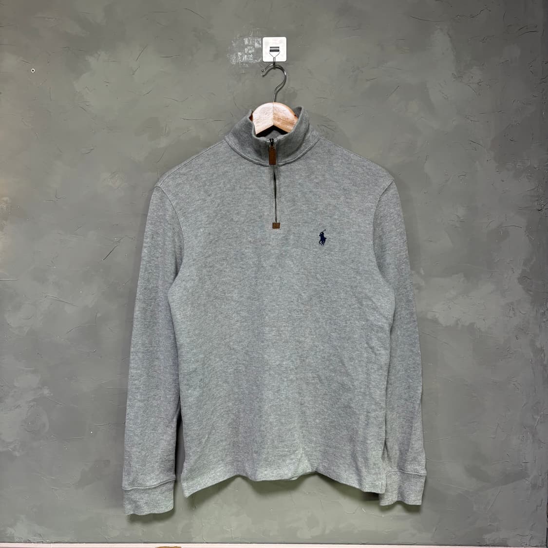 폴로 랄프로렌 니트 반집업 그레이 상품이미지1