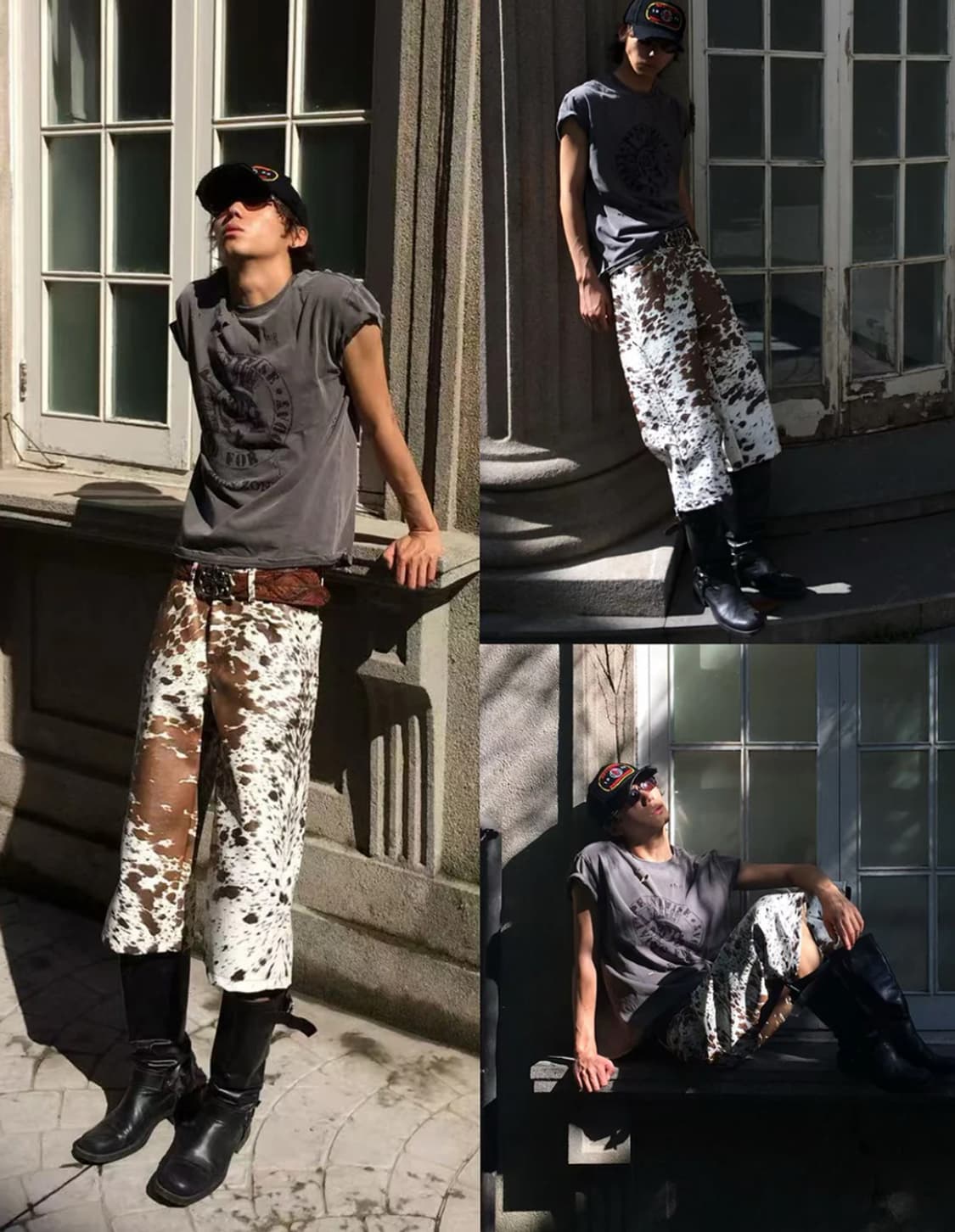 psylos1 양첸유 브랜드 송치 레더 쇼츠 상품이미지6