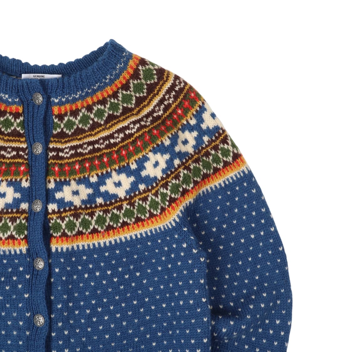 노르웨이 메이드 빈티지 노르딕 핸드메이드 울 가디건 상품이미지3