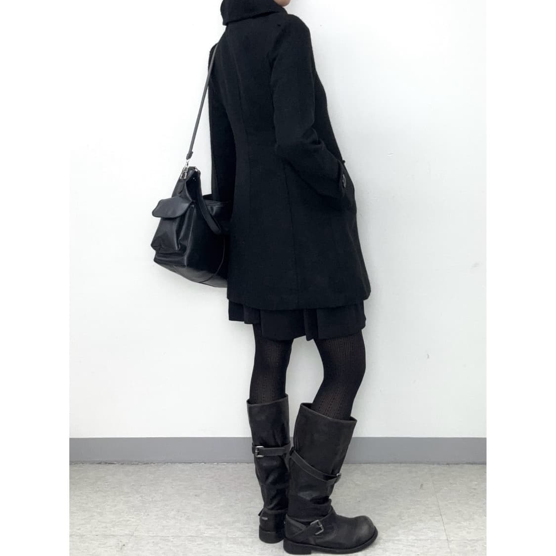 빈티지 블랙 코트 상품이미지4
