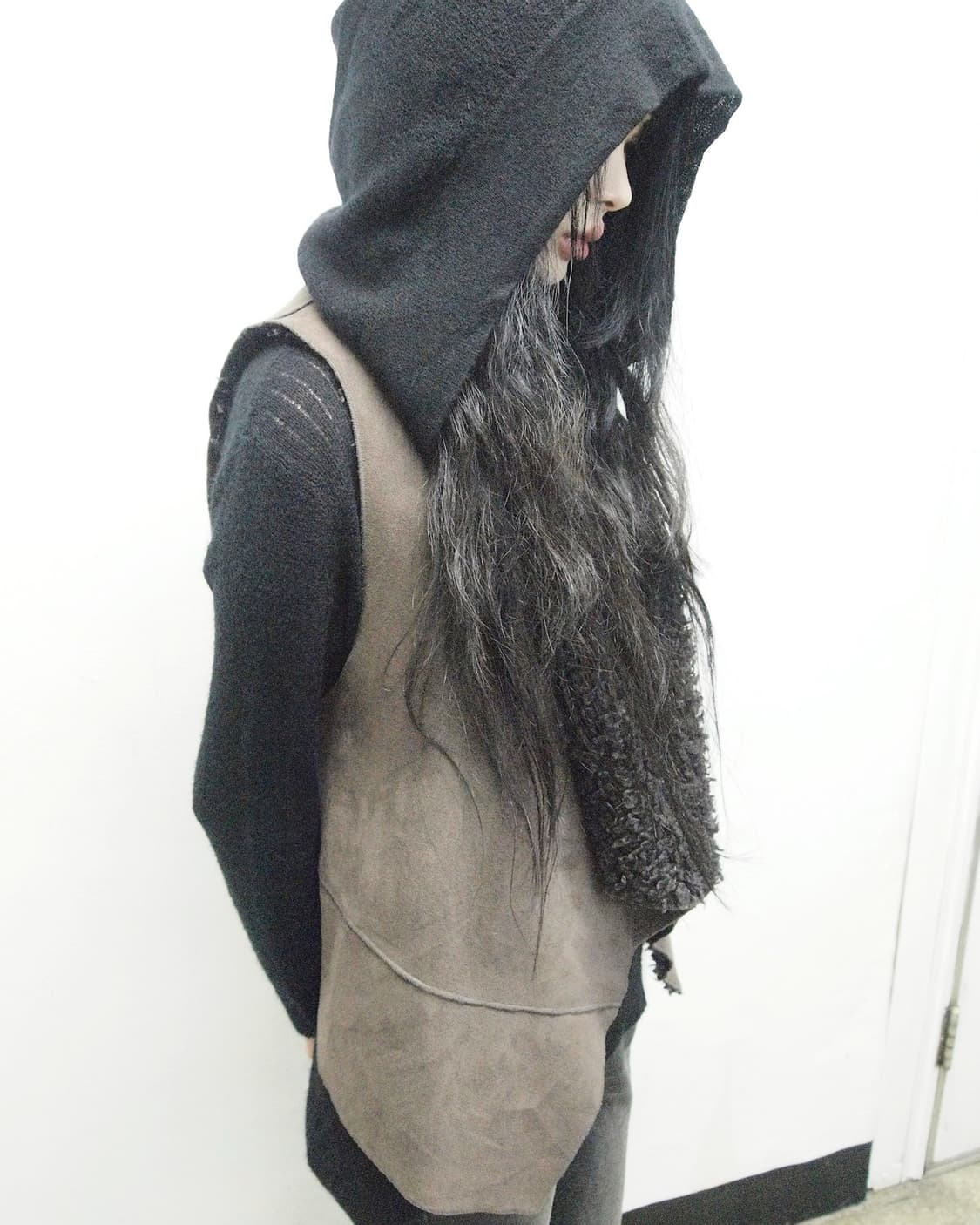 dkny asymmetric mouton vest 상품이미지3