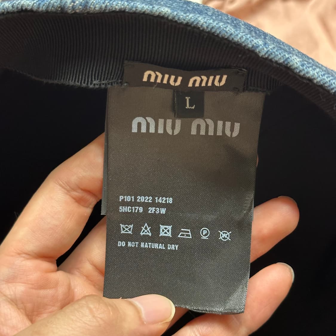 미우미우 데님볼캡 L사이즈 판매합니다 상품이미지5