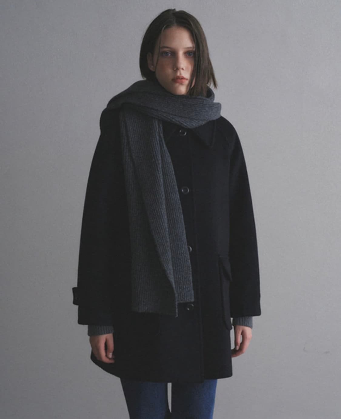 오로 부클 하프 울코트 상품이미지2