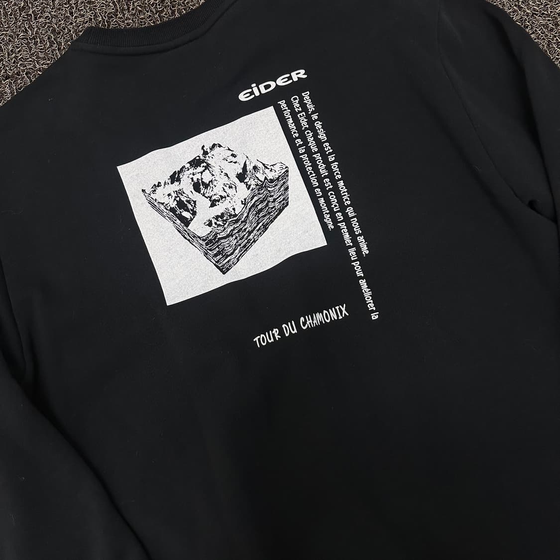 아이더 기모 맨투맨 블랙 100(L) 상품이미지5