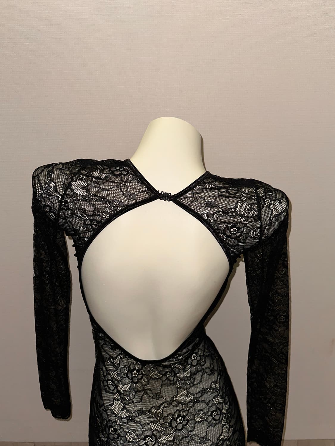 고스 빈티지 레이스 시스루 미니 롱슬리브  원피스 상품이미지2