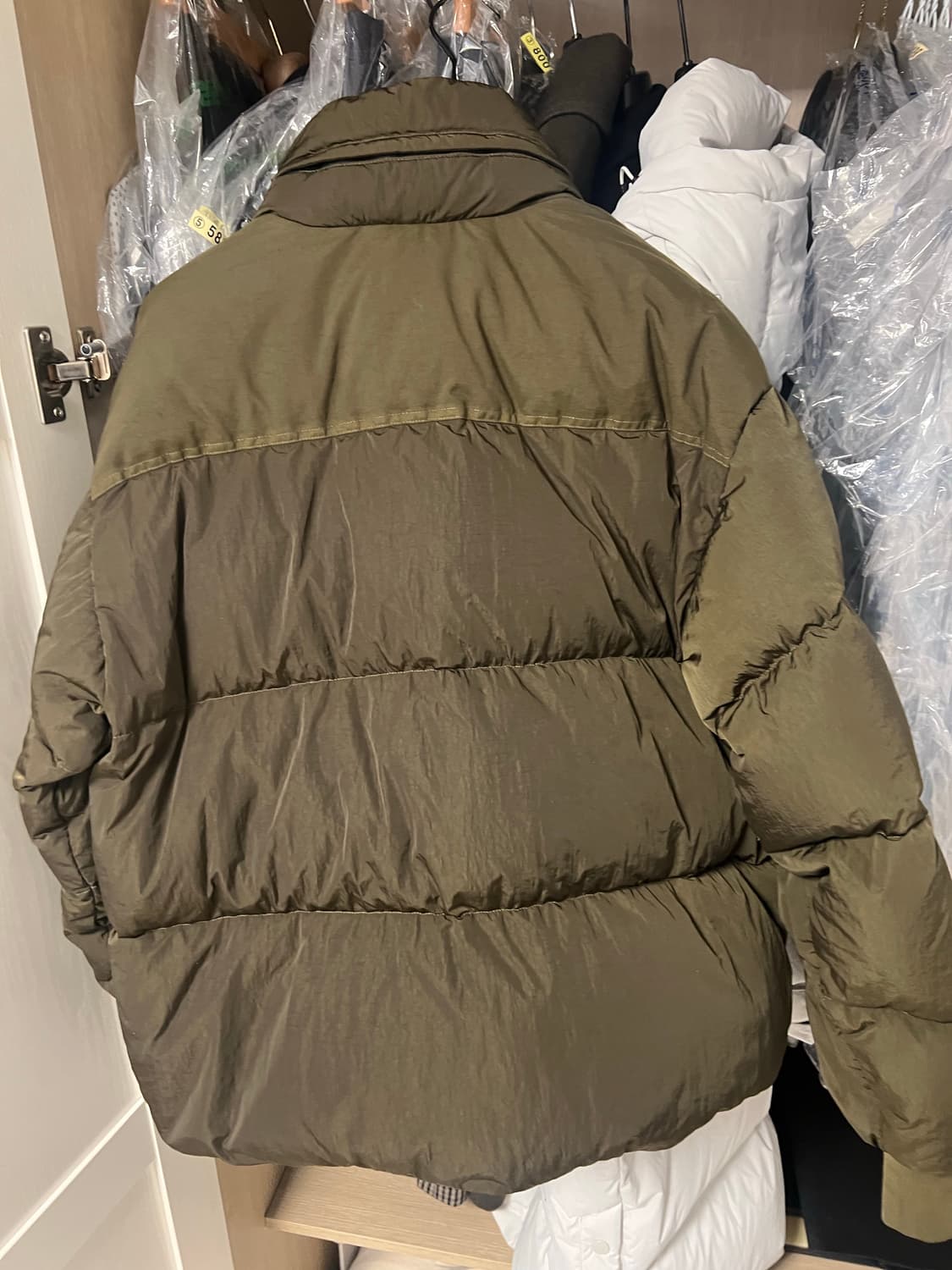 CP컴퍼니 에코크롬R 믹스드 다운 패딩 올리브그린 48 상품이미지9