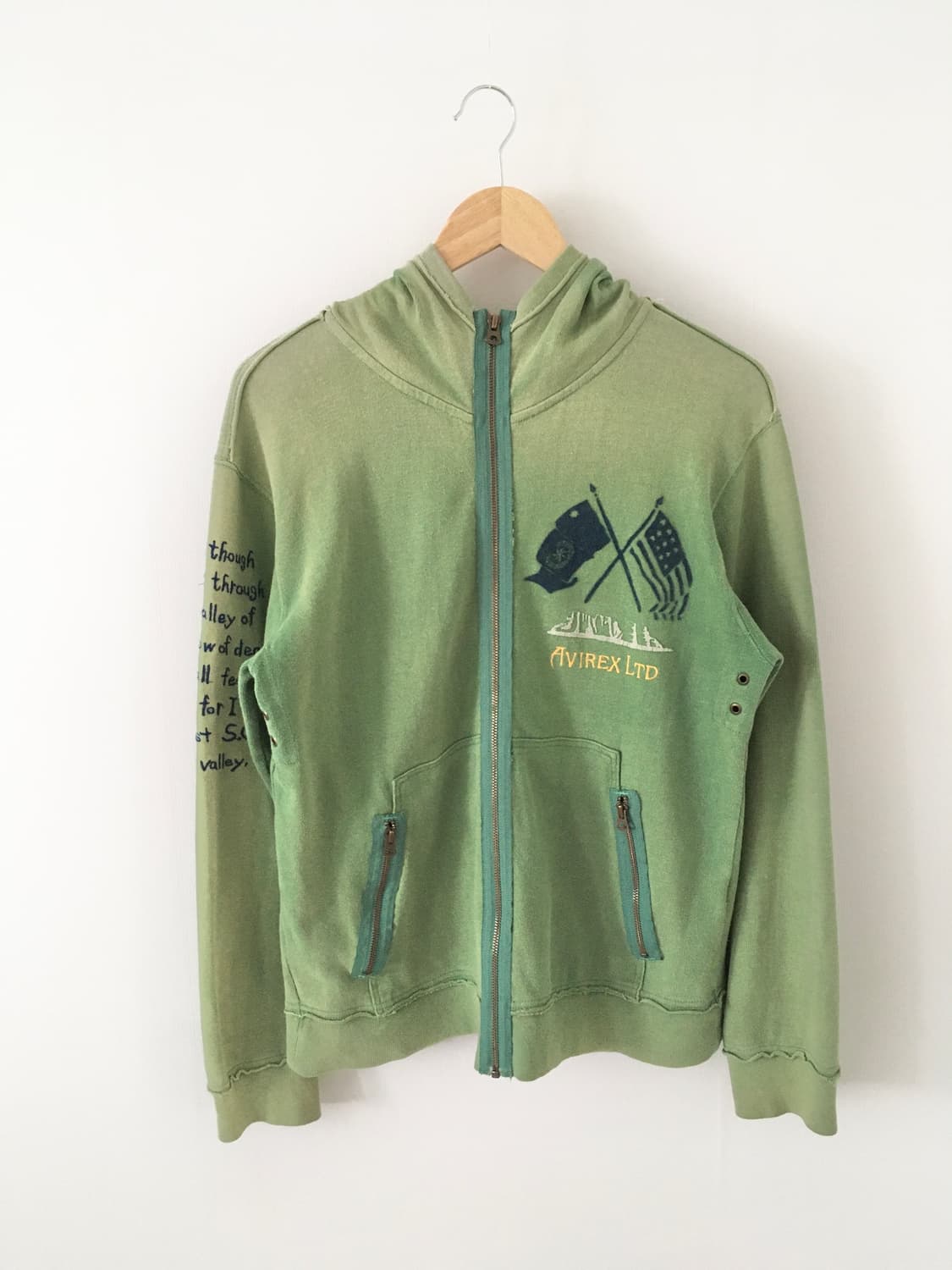 AVIREX faded zip up hoodie 상품이미지4