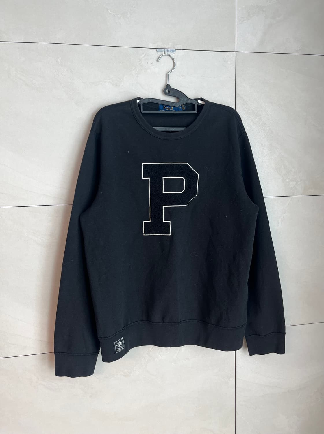 폴로 랄프로렌 P로고 크루넥 맨투맨 티셔츠 (M) 상품이미지2