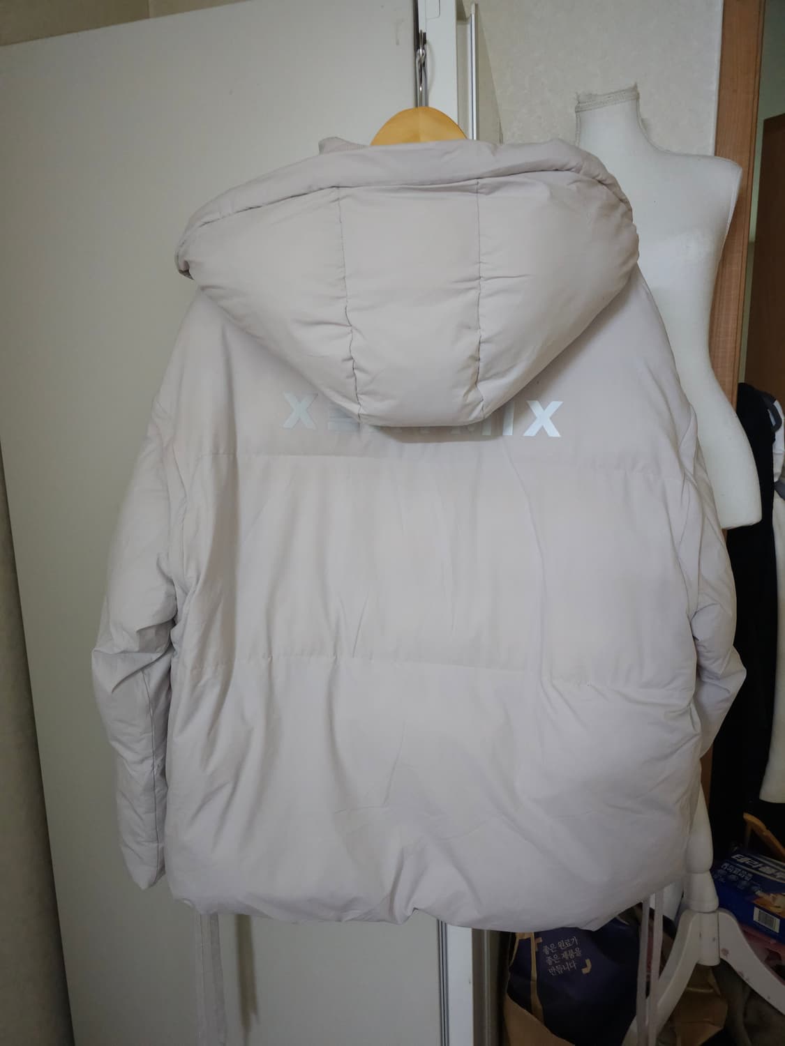 제시믹스 후드 오버핏 그레이패딩 상품이미지6