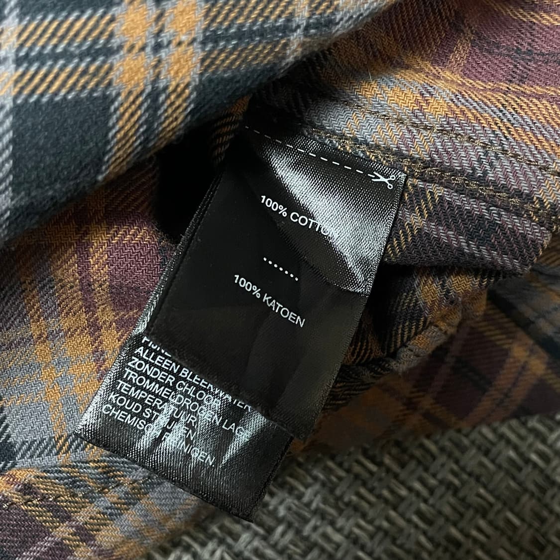 할리데이비슨 블랙 브라운 옐로우 체크 배색 투포켓 반팔 셔츠 XL 상품이미지5