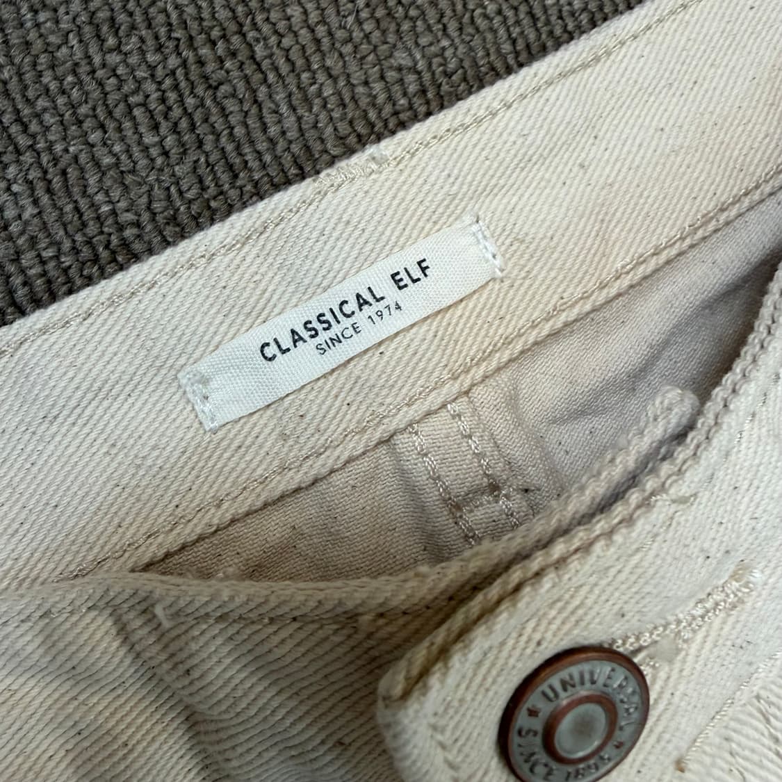 CLASSICAL ELF japan 핀턱 하이웨스트 세미와이드 데님  상품이미지3