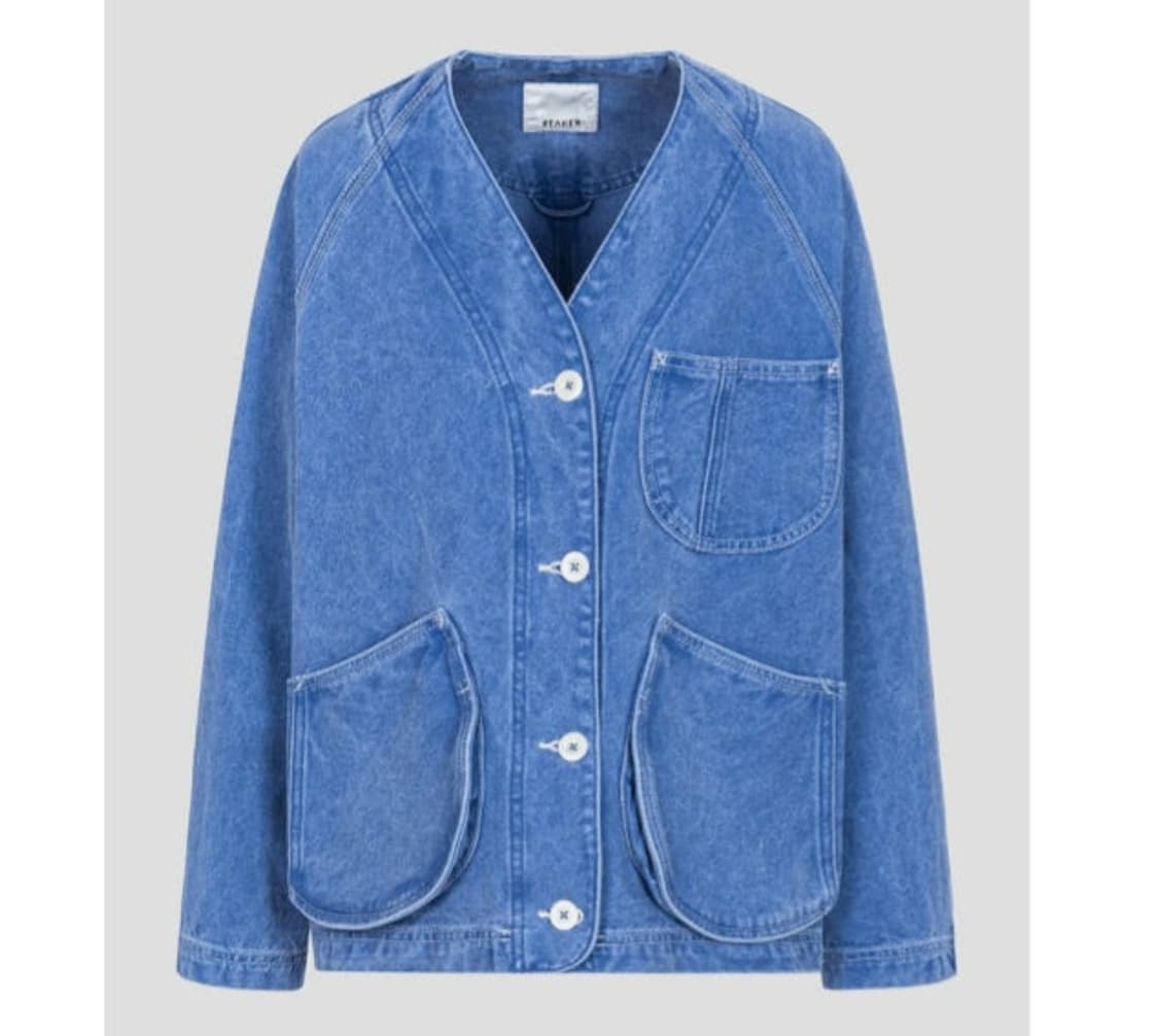 25ss 비이커 피그먼트 데님 워크자켓 상품이미지5