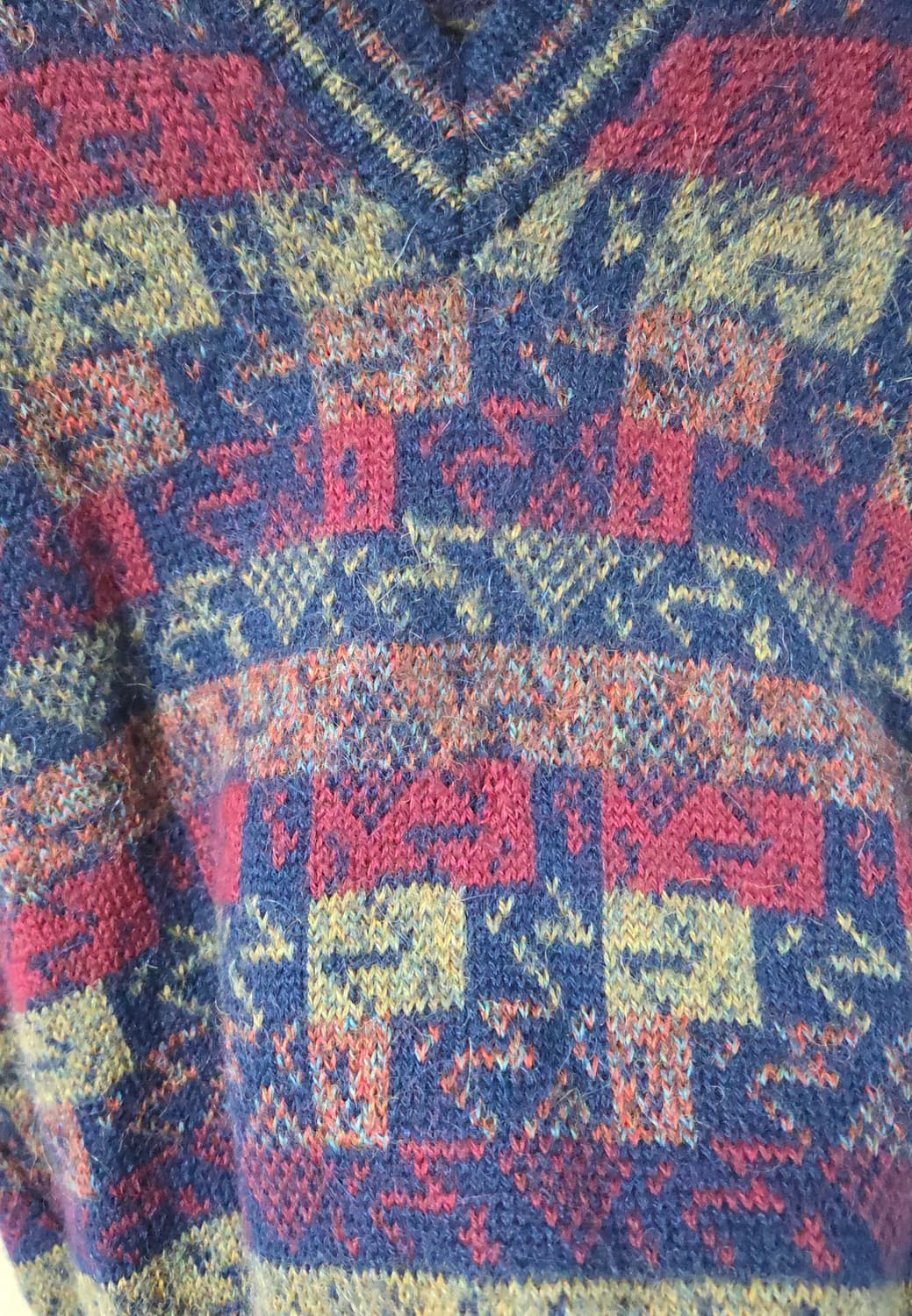 (착샷) 와리 wari 알파카 페어아일 니트 베스트 상품이미지9