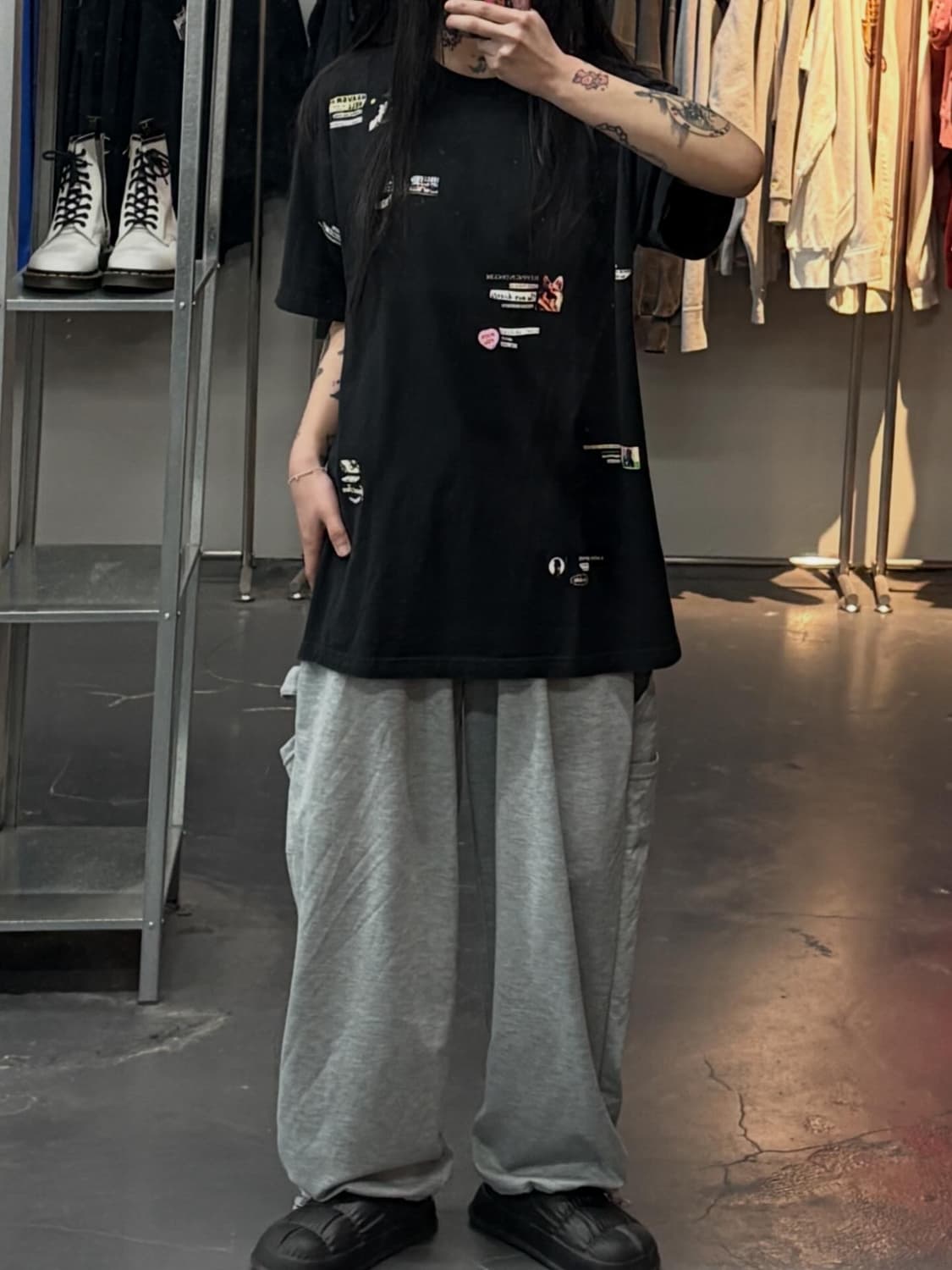 슈프림 24ss up-set 블랙 반팔 A3664 상품이미지1