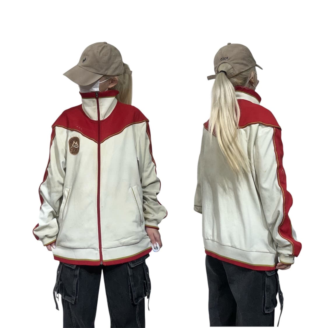 00 나이키 화이트 레드 트랙탑 져지 XL 상품이미지1