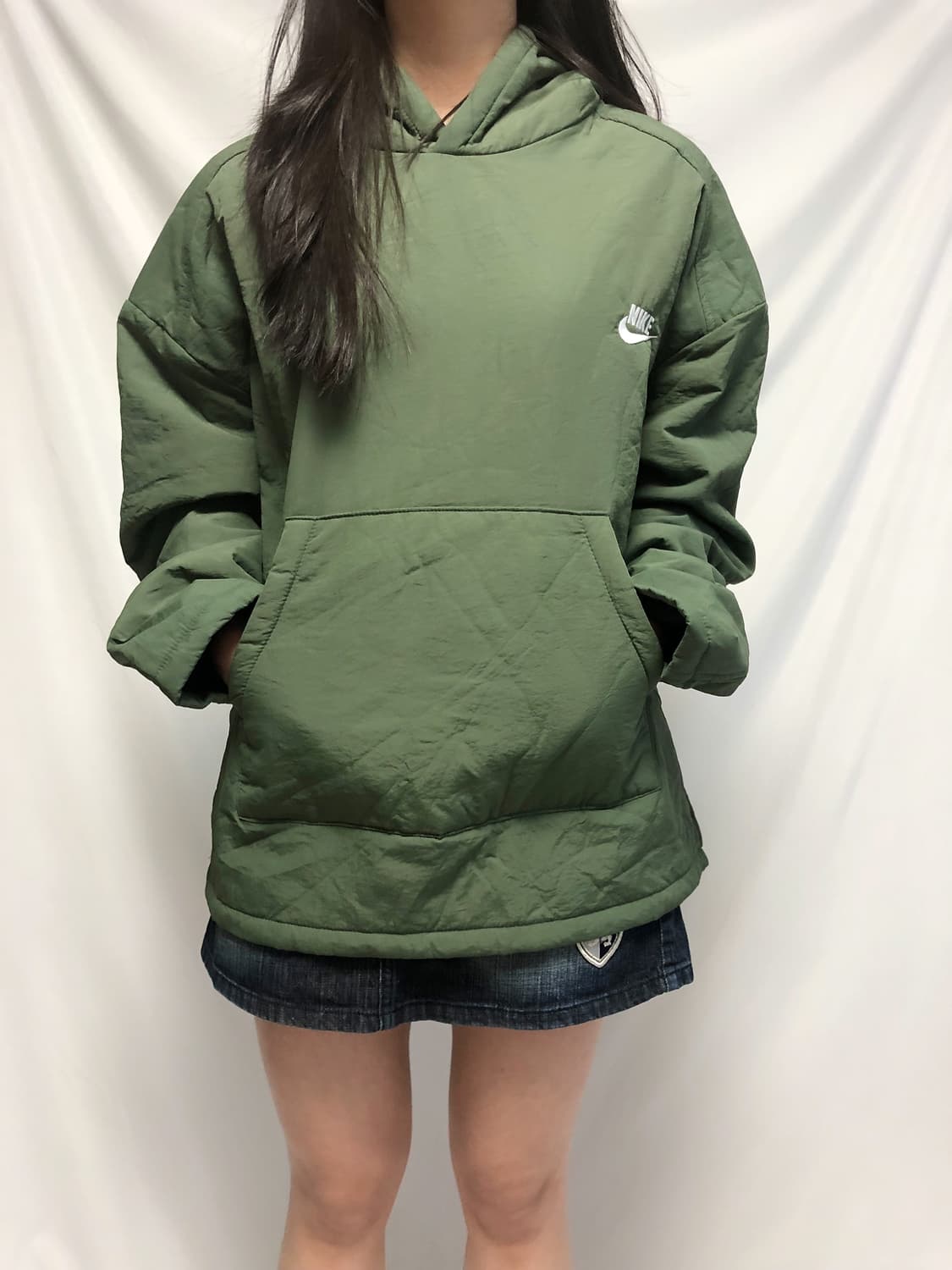 빈티지 나이키 카키 아노락 후드 상품이미지1