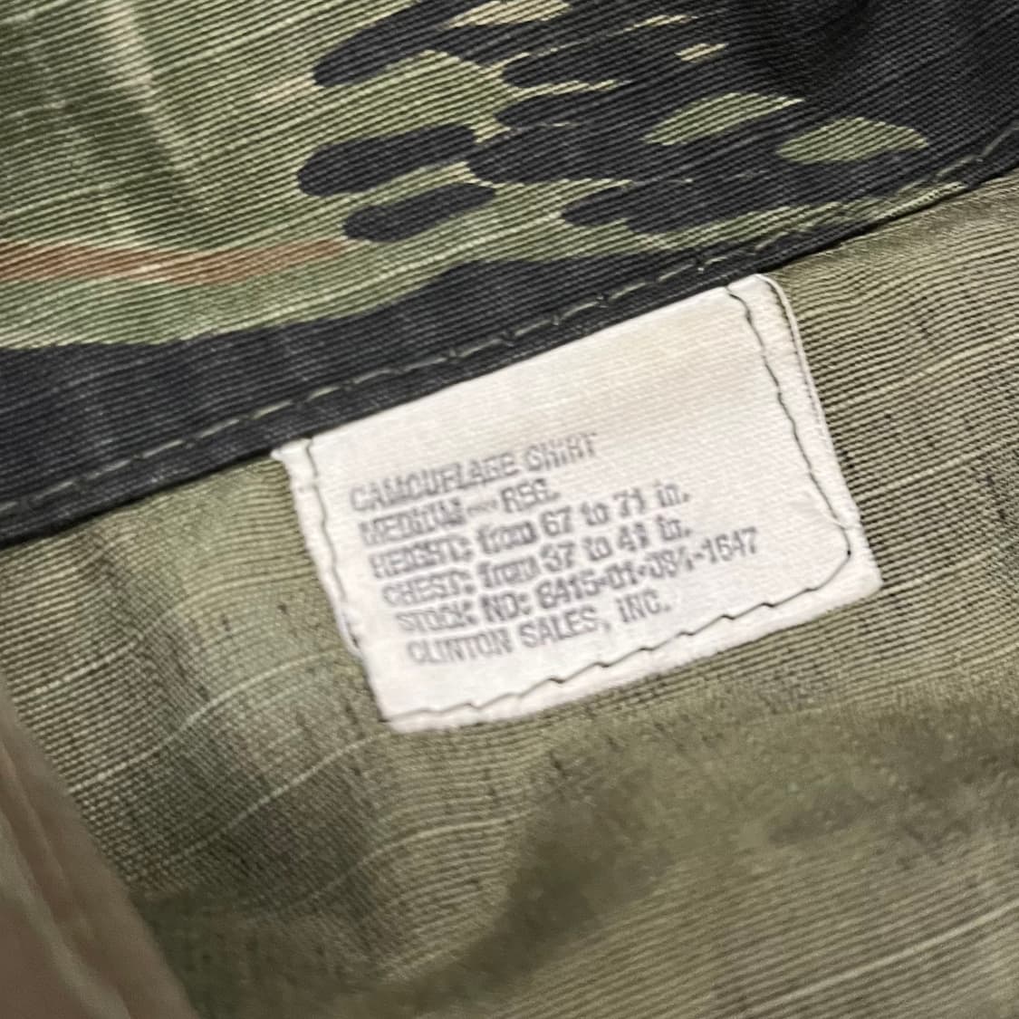 80s 타이거 카모 BDU 자켓 (100-105) 상품이미지7