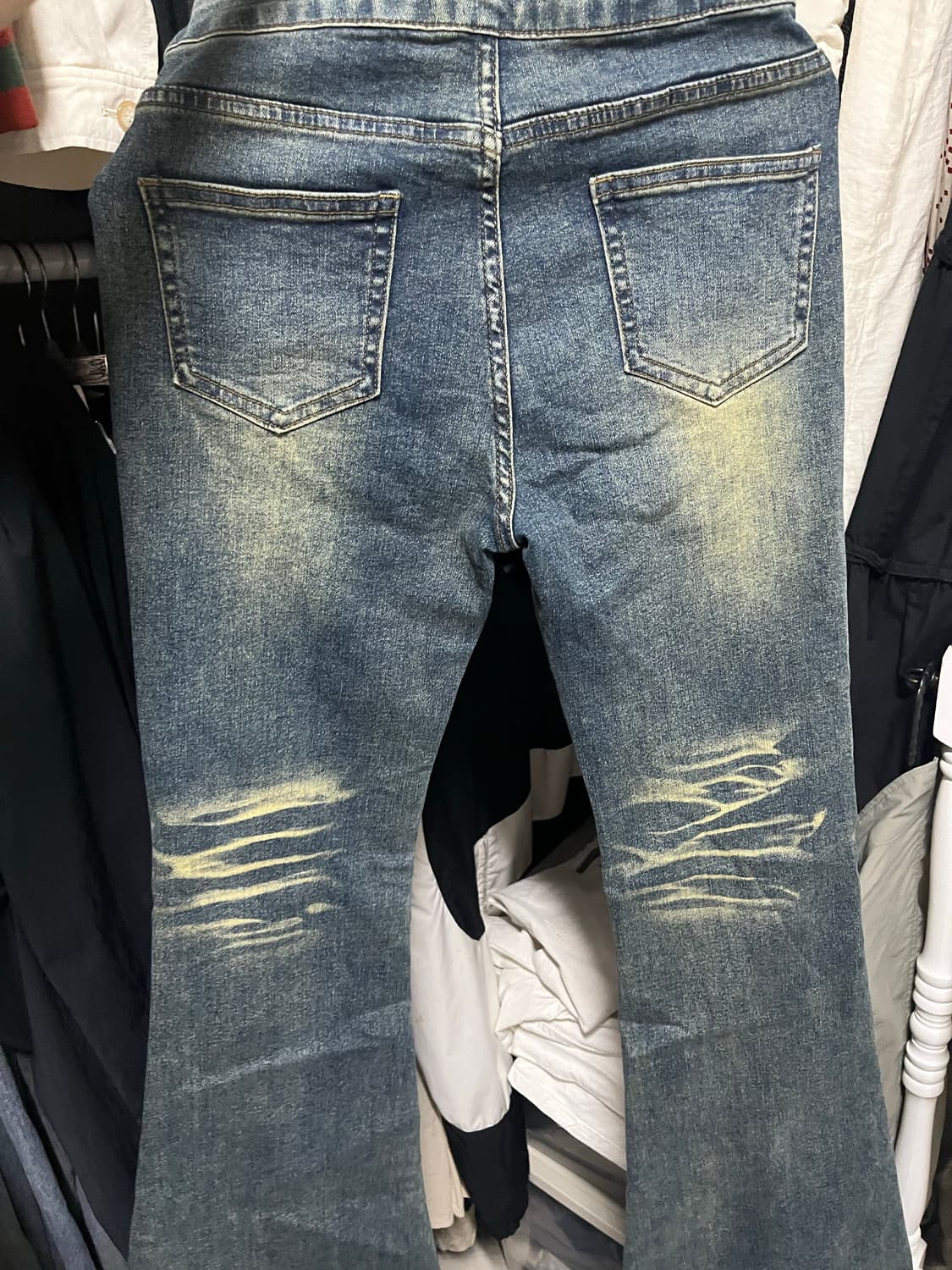 벨트 포인트 데님 부츠컷 팬츠 상품이미지2