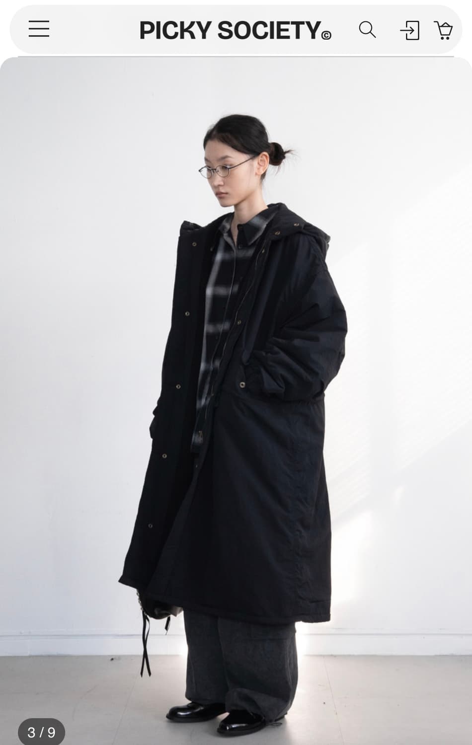 956 Curly Safari Hooded Jumper (Black)  상품이미지2