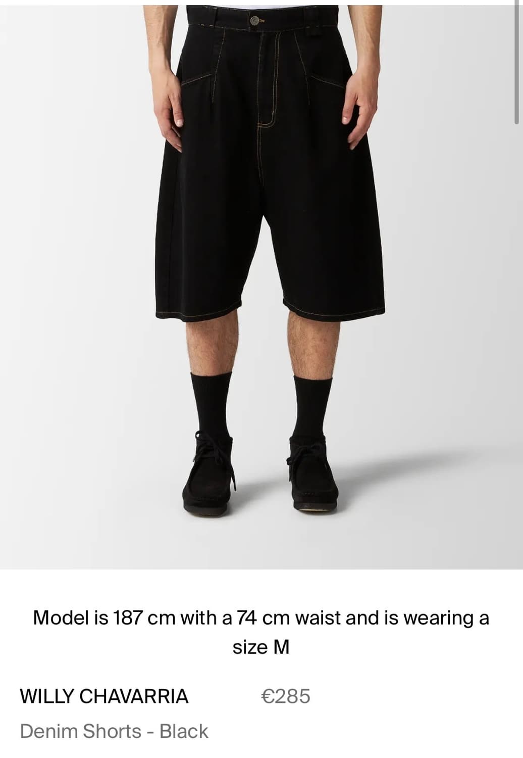 [M] 윌리차바리아 버뮤다 데님 쇼츠 상품이미지1