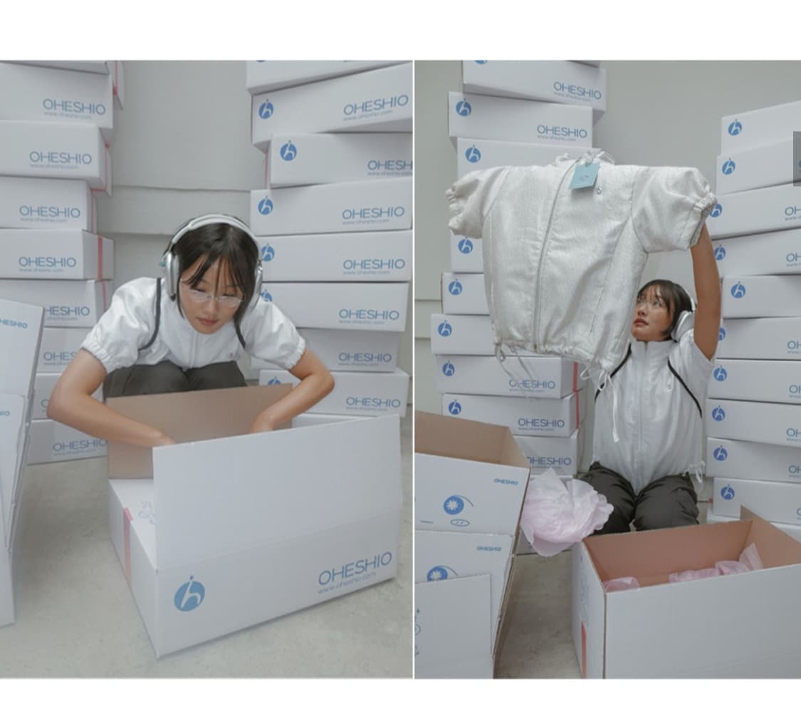 오헤시오 하프 패딩 화이트 상품이미지7