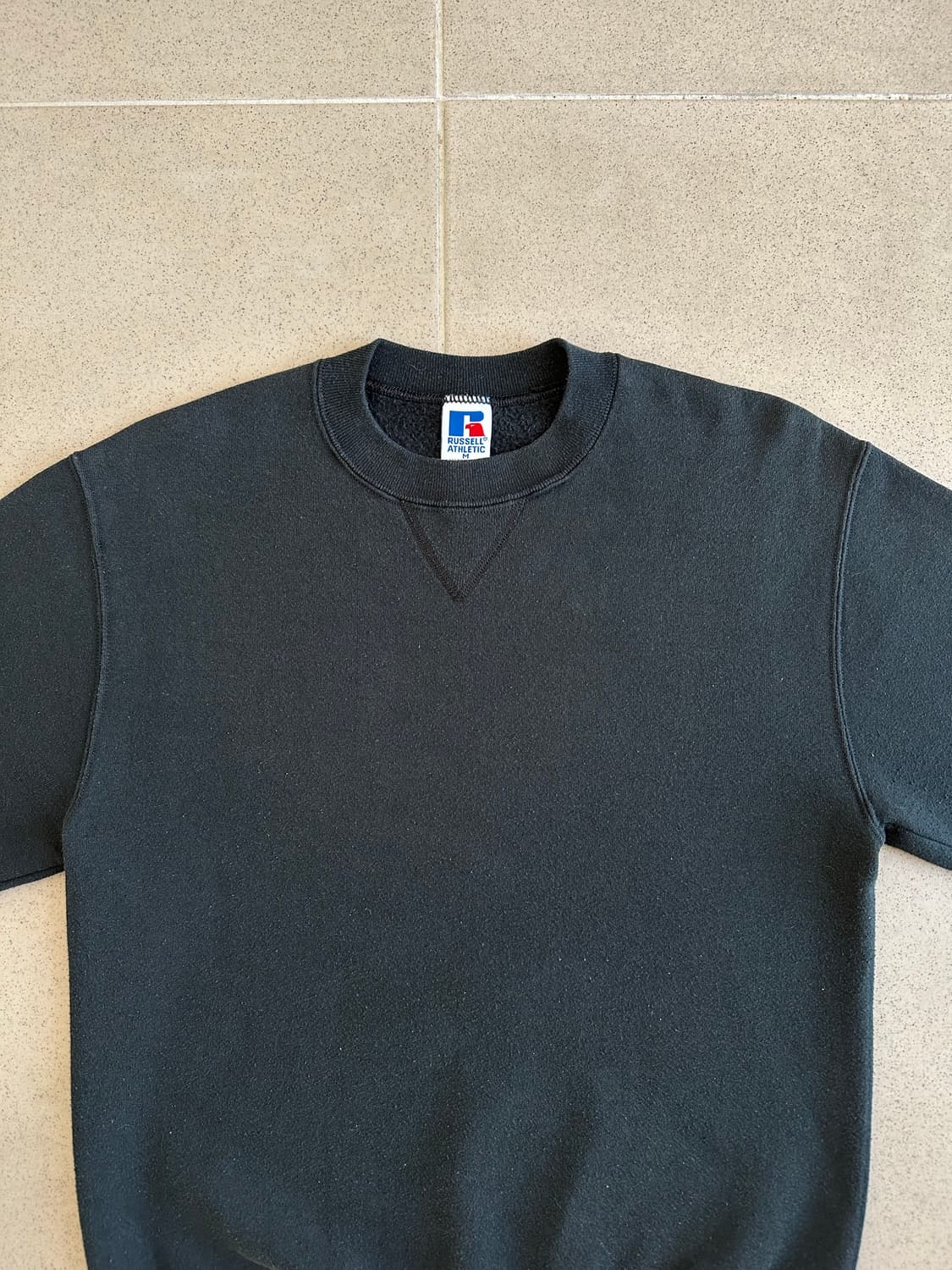 90s 빈티지 러셀 스웻셔츠 블랙 M USA 상품이미지4