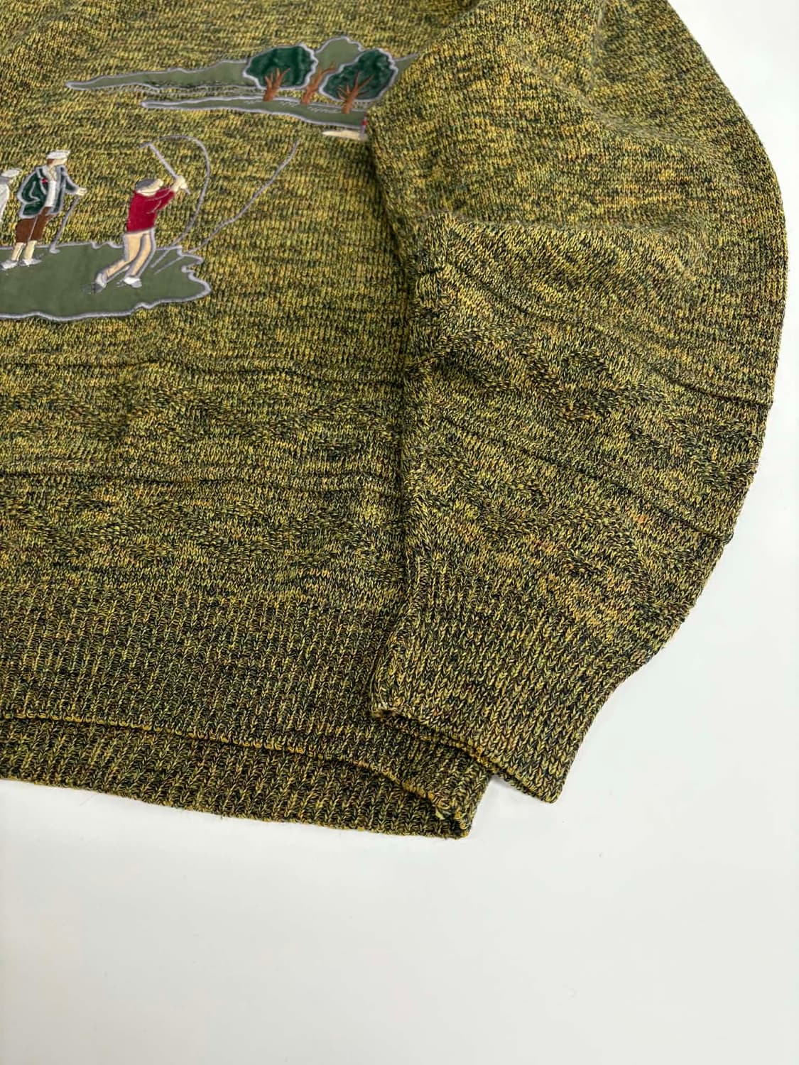 [L] 90s 빈티지 골프 자수 울 니트 스웨터 상품이미지8