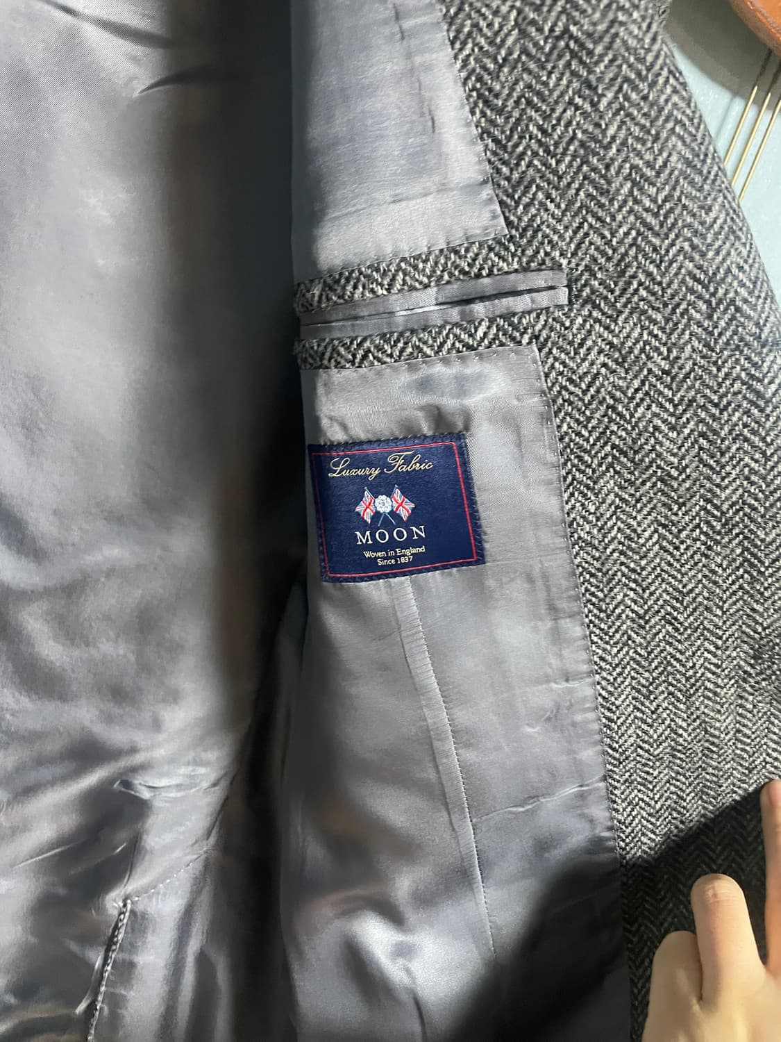 링자켓 라마르쉐 그레이헤링본 트위드 자켓 상품이미지2