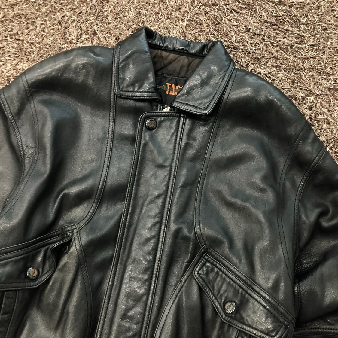 빈티지 양가죽 봄버 레더 가죽 자켓 상품이미지2