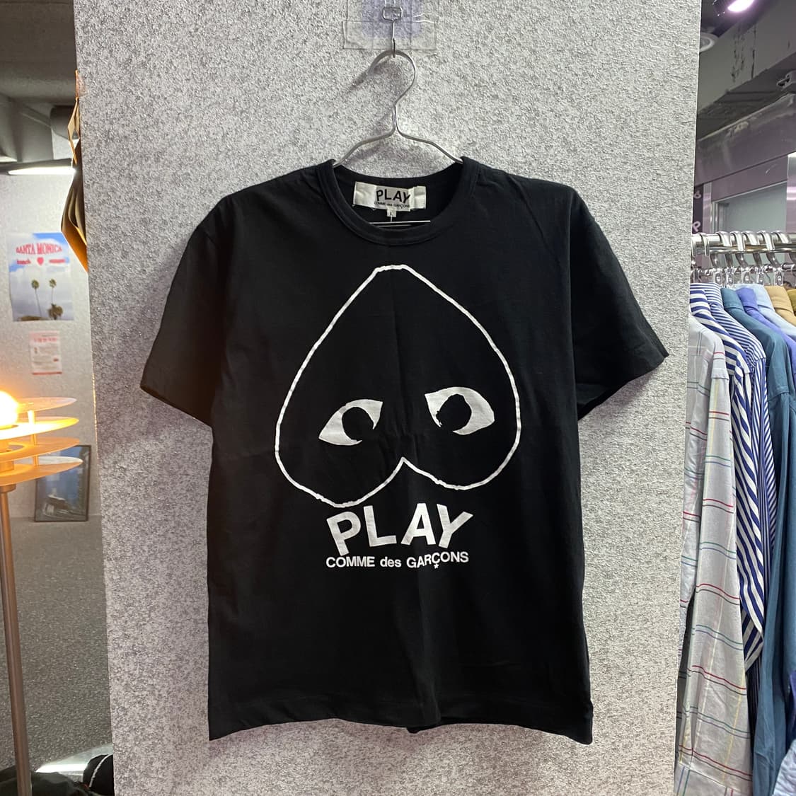 꼼데가르송 블랙 인버티드 하트로고 반팔 B4691 상품이미지2
