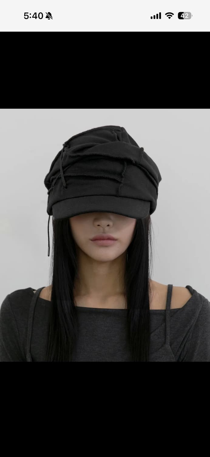 Soi Draped Cap (FL-743_Black) 모자 상품이미지2