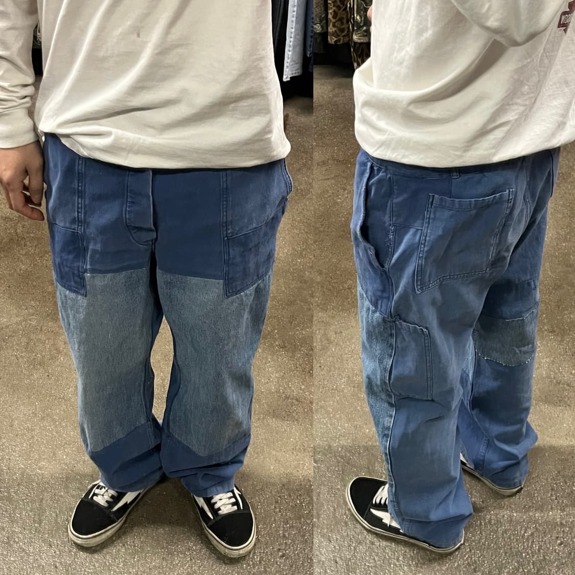 70s 빈티지 리페어 프렌치 워크 팬츠 (35“) 상품이미지6