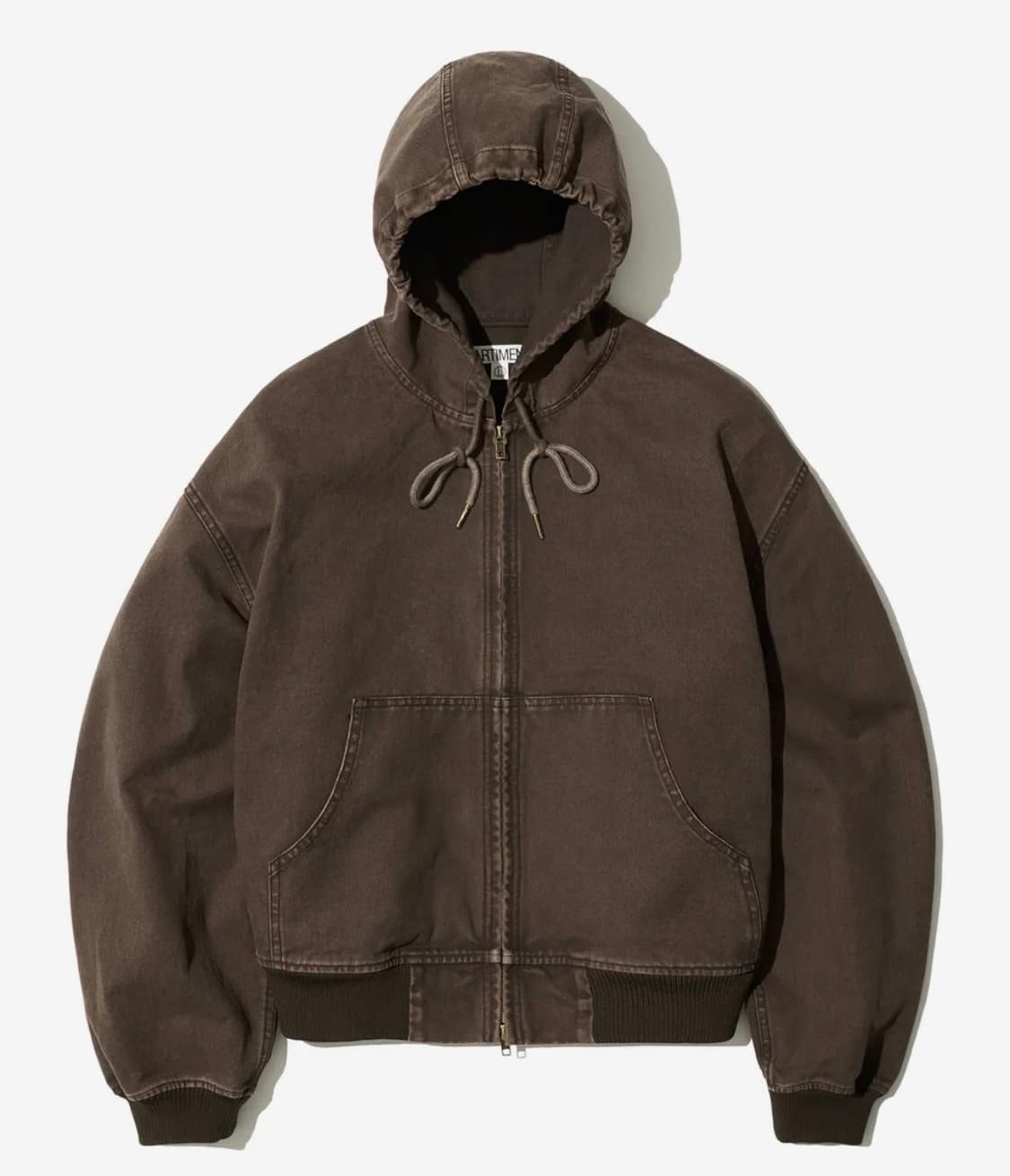 파르티멘토 워시드 워크 후드 집업 브라운 상품이미지1