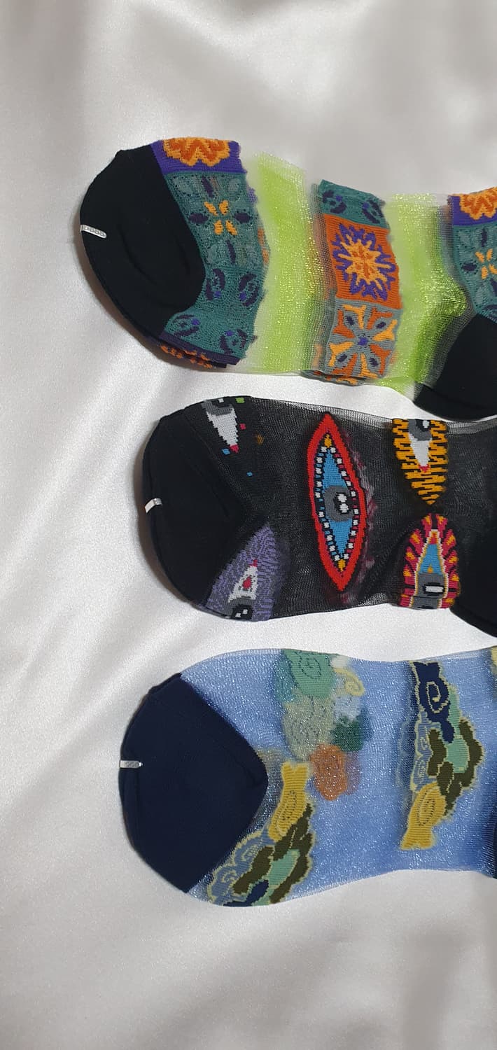 그린 블루 블랙 CONNISTINE MUSEUM 코니스틴 뮤지엄 양말  상품이미지2