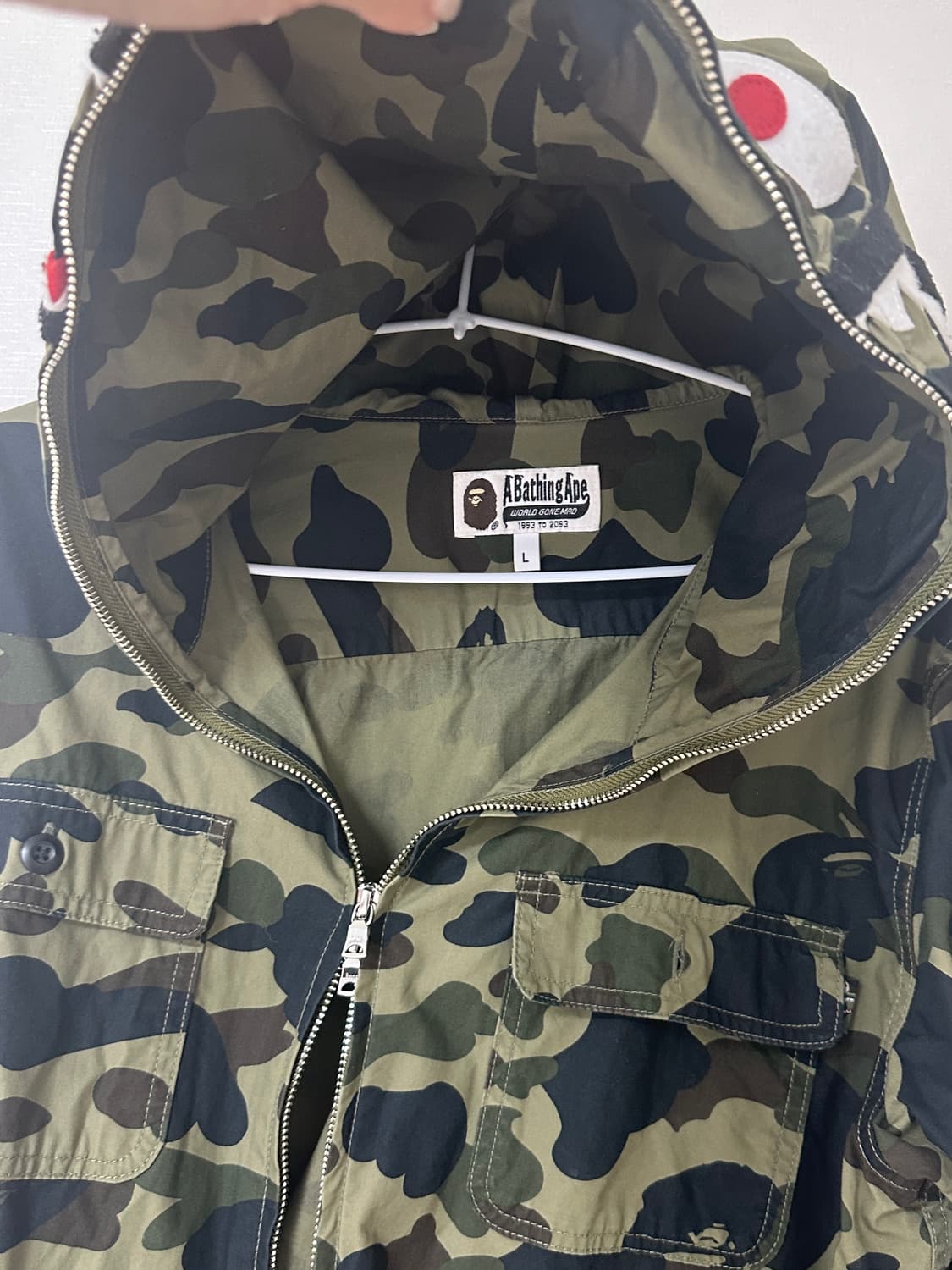 베이프 샤크후드셔츠(희귀템)L 급처 상품이미지7
