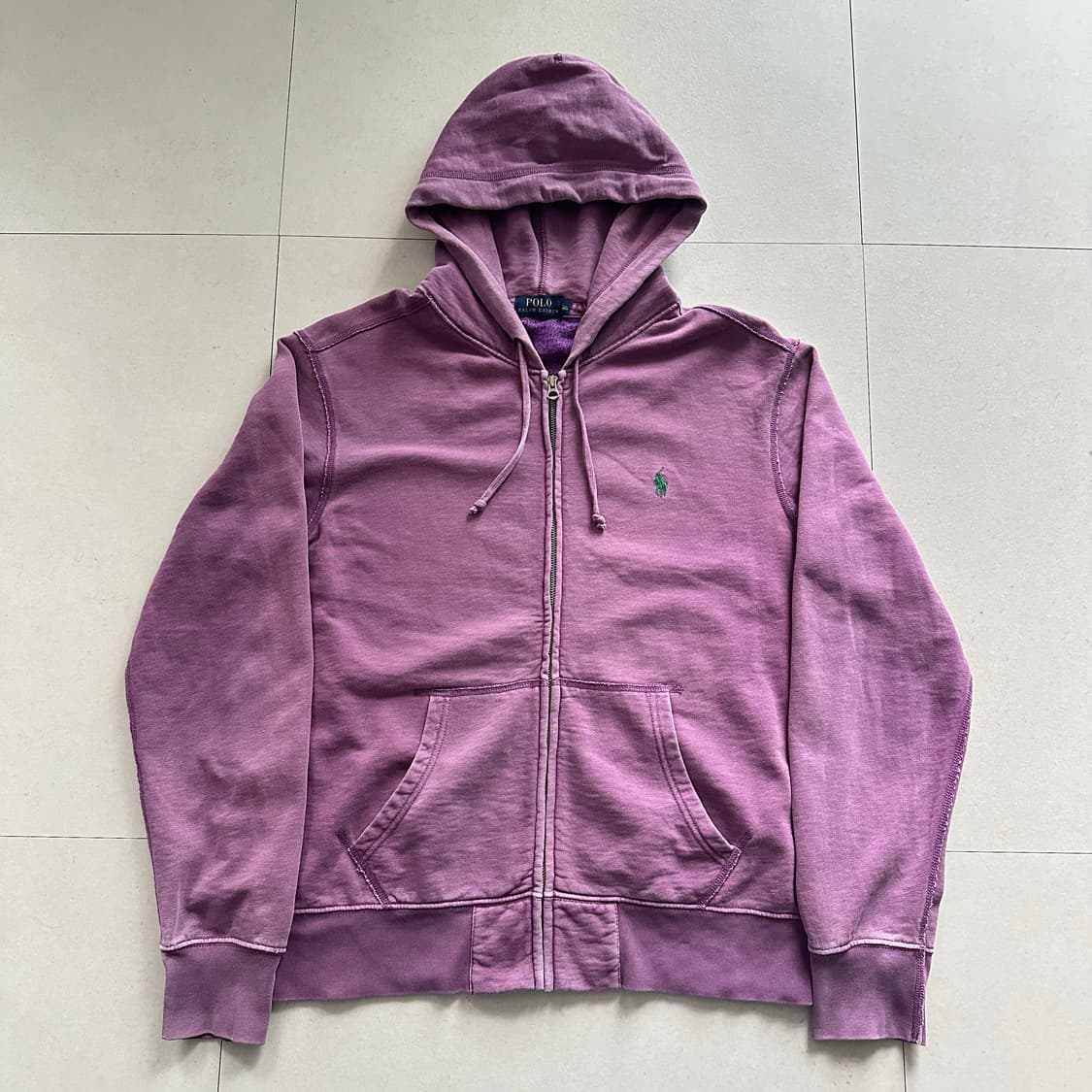 폴로 랄프로렌 가먼트 다잉 후드집업 퍼플 L(100) 상품이미지1