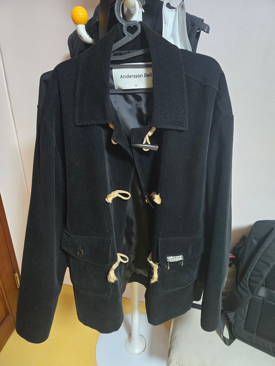 앤더슨벨 블랙 코듀로이 더플 자켓 XL 상품이미지1