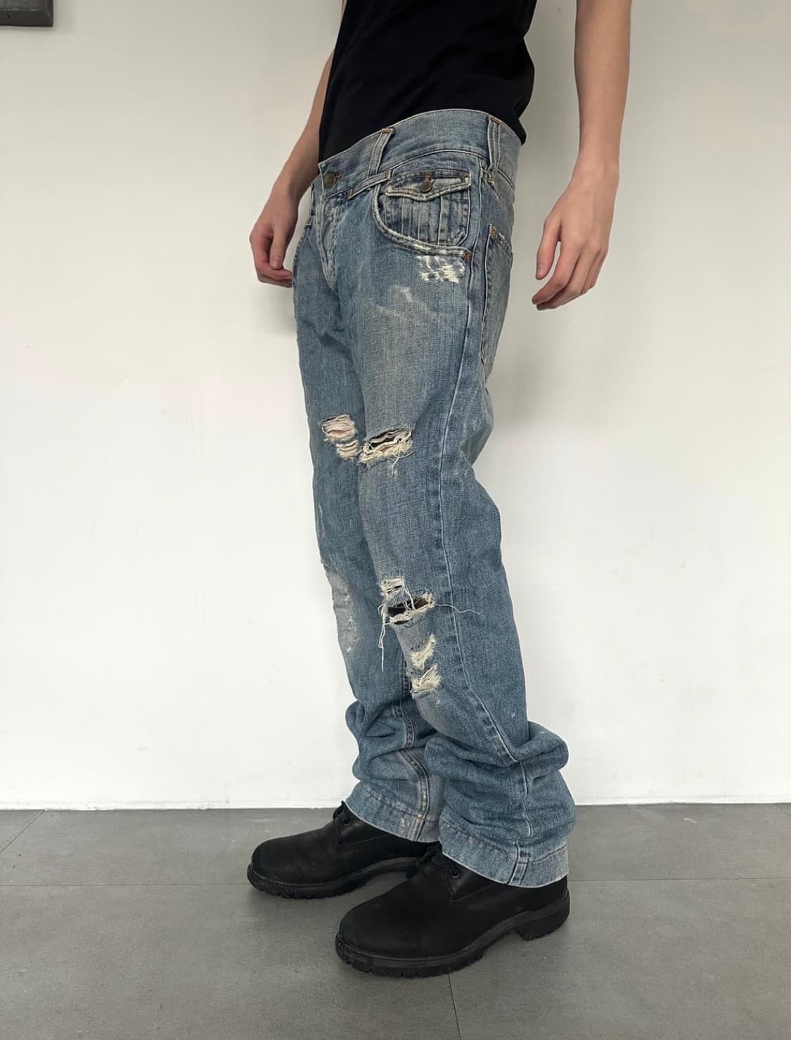 돌체앤가바나 00s 디스트로이드 포켓 데님팬츠 상품이미지1