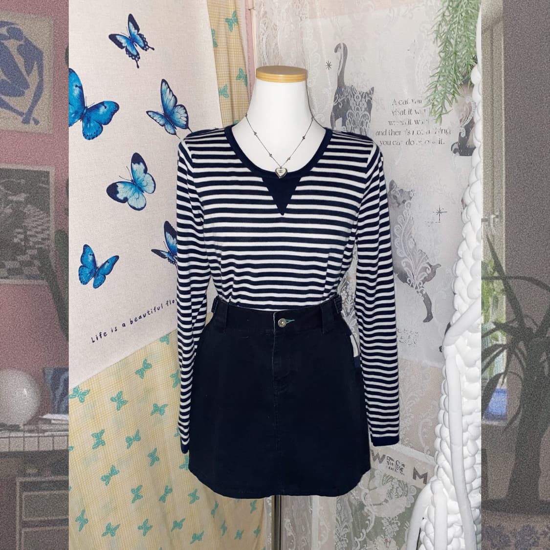 타미 네이비 스트라이프 니트 상품이미지2