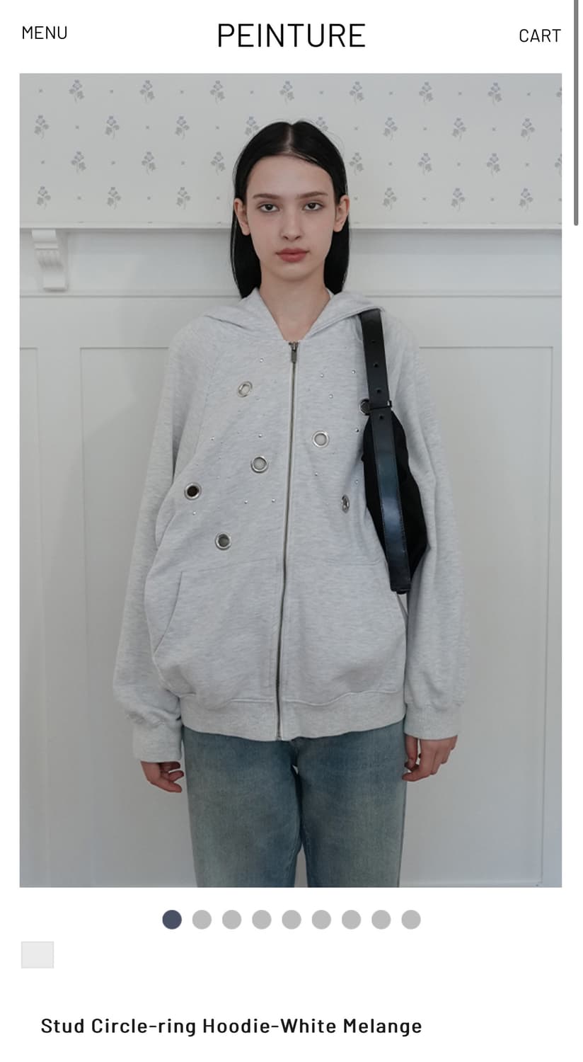 Peinture stud circle ring hoodie  상품이미지1