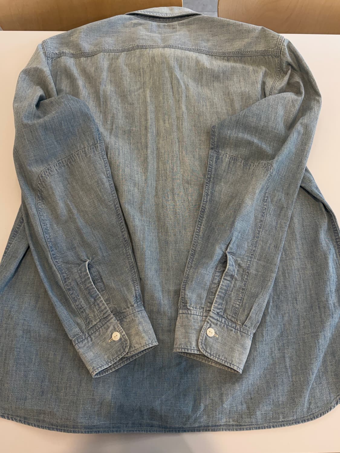 RRL인디고 샴브레이 워크셔츠 XL사이즈 상품이미지7