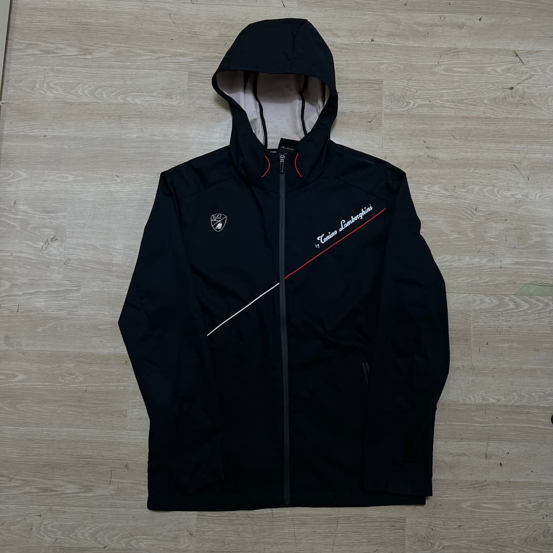 토니노 람보르기니 로고 와펜 바람막이 후드자켓[블랙] XL/105 상품이미지1