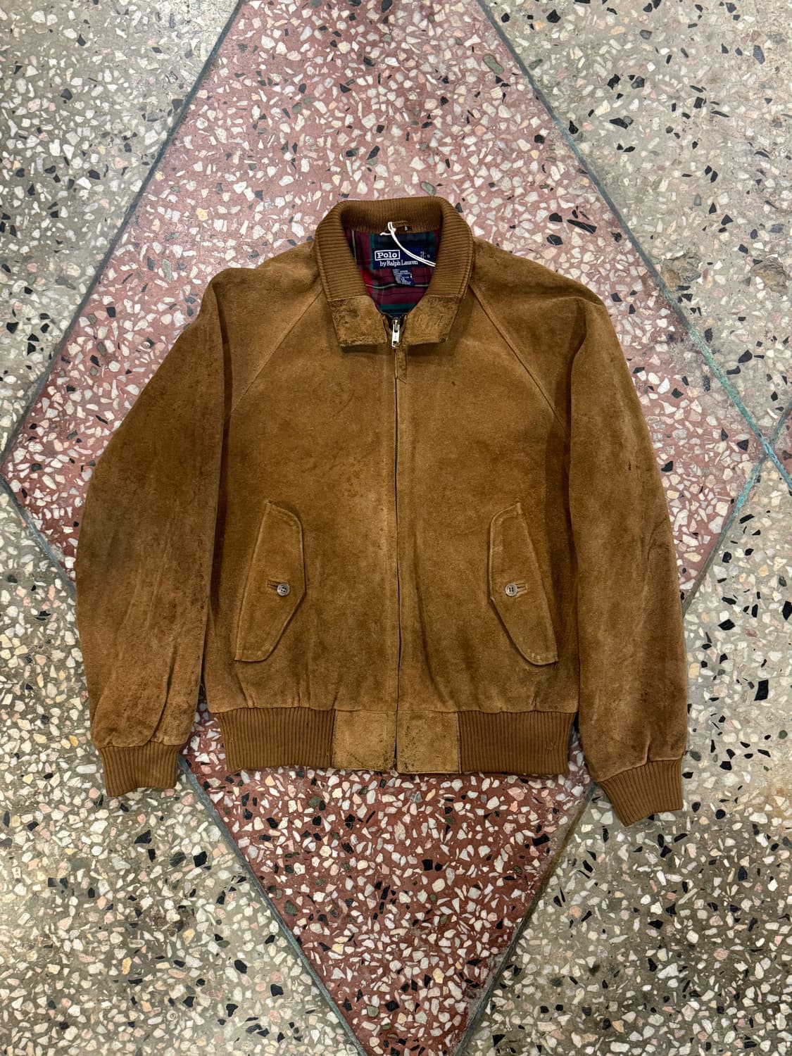 폴로 랄프로렌 스웨이드 헤링턴 자켓 (S) 상품이미지1