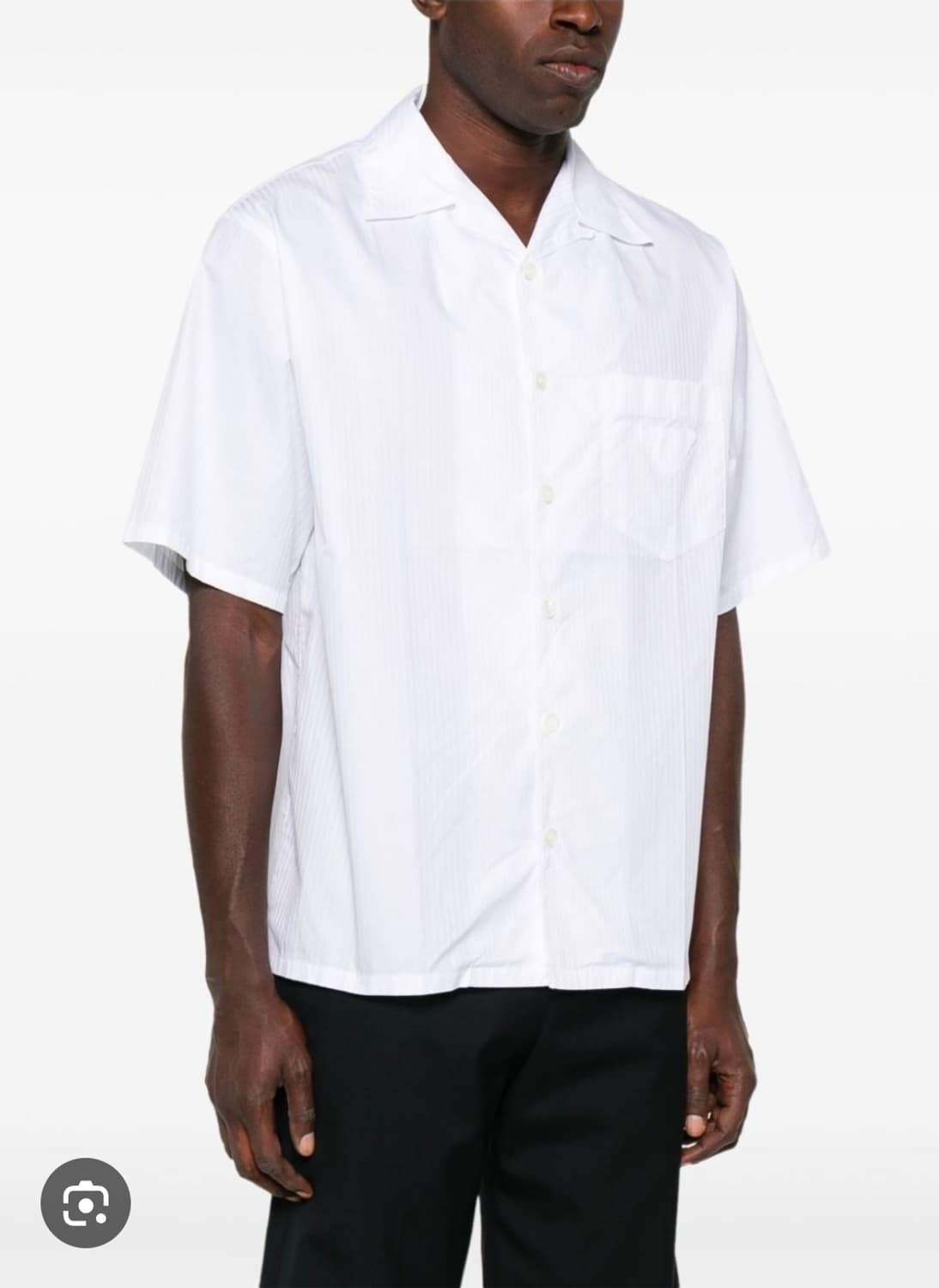 (S+/M) / 프라다 숏슬리브 코튼 화이트 반팔셔츠 상품이미지8