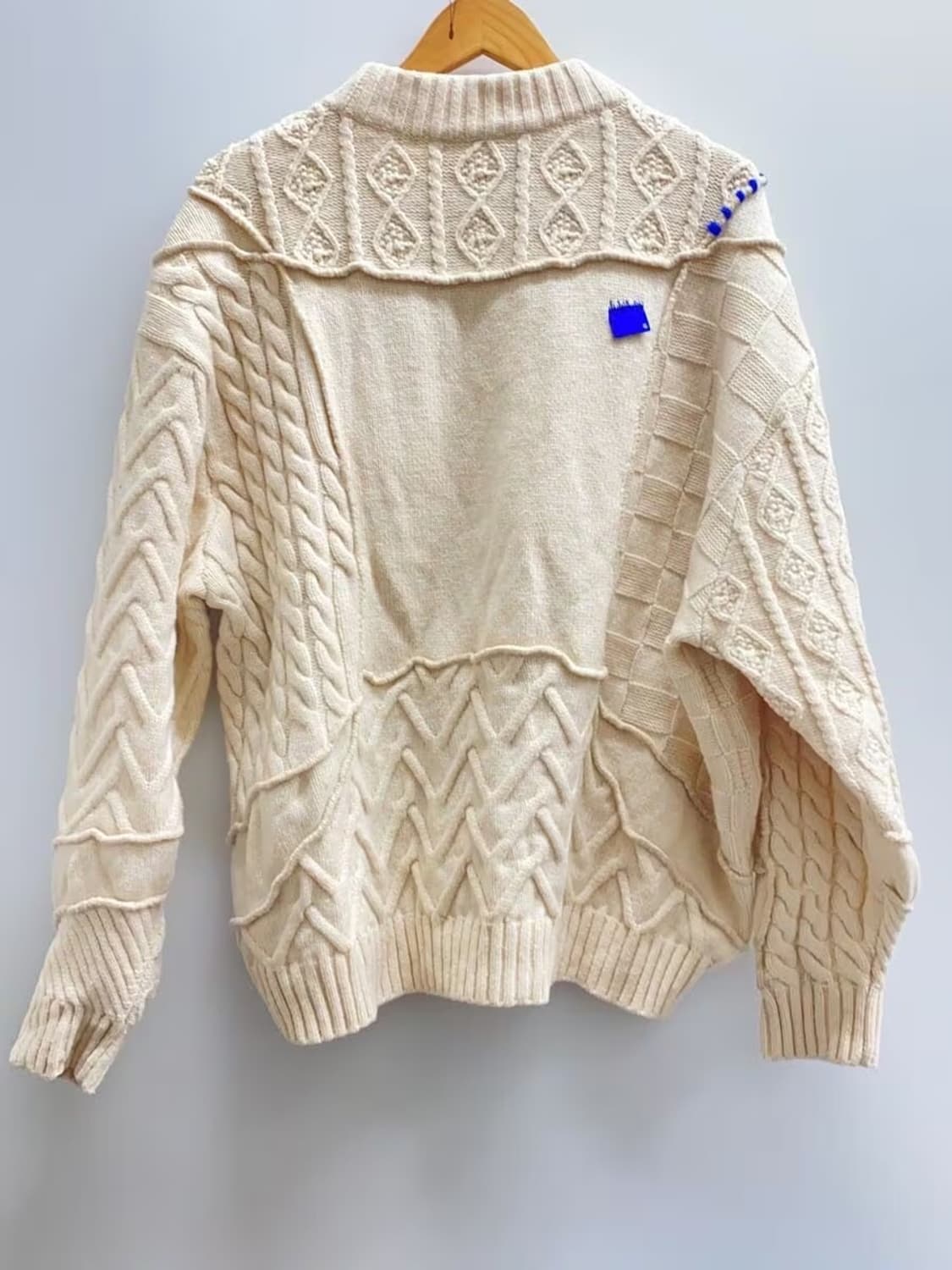 자라 x 아더에러 패치워크 오버사이즈 니트 스웨터 크림 상품이미지2