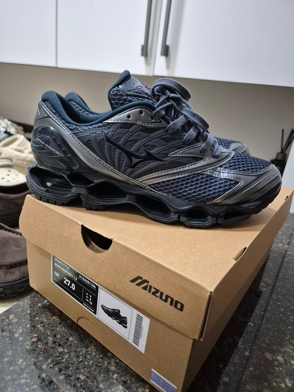 미즈노 웨이브 프로페시 LS 오디세이 그레이블랙 270 상품이미지5