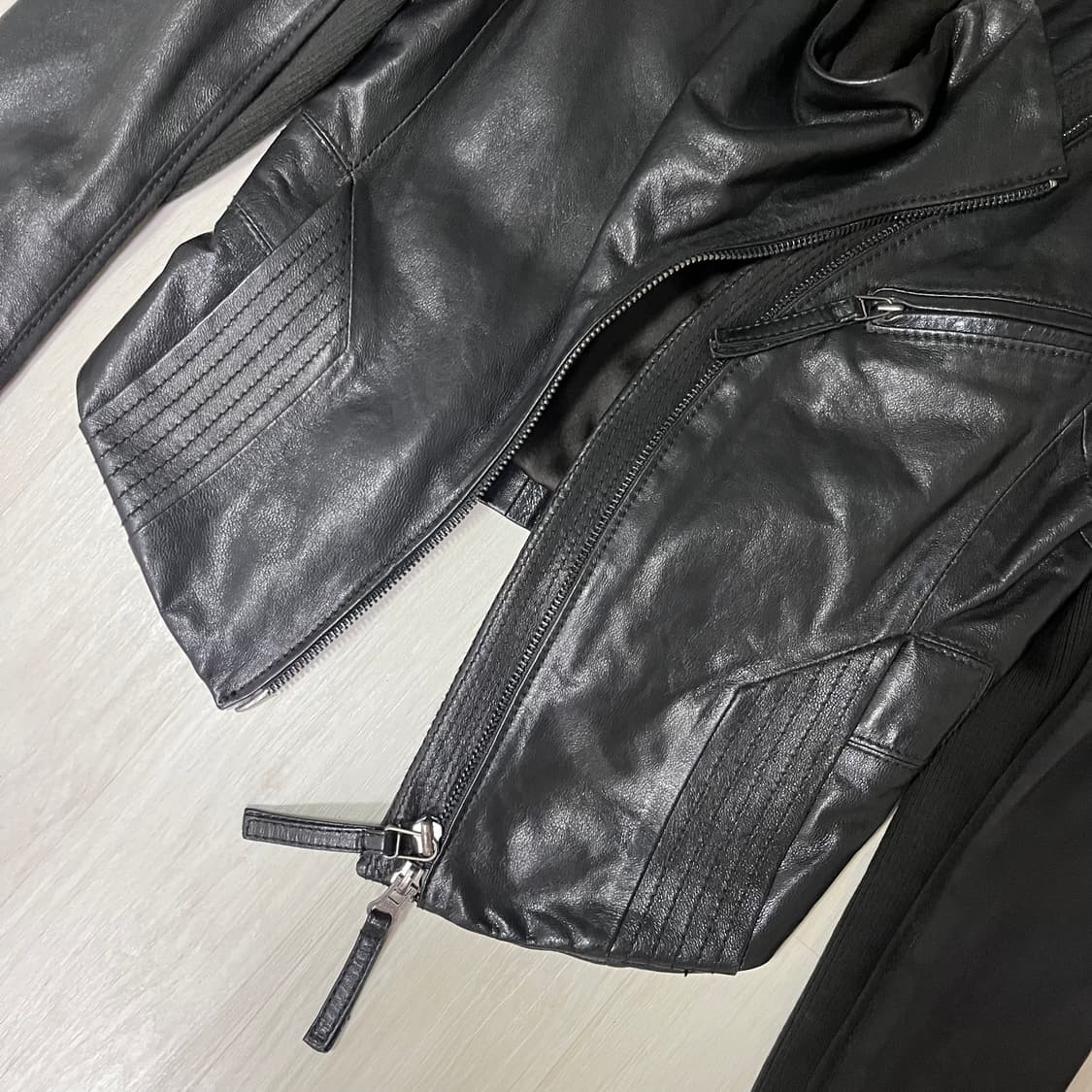 OBZEE . 드레이프 램스킨 자켓 상품이미지6